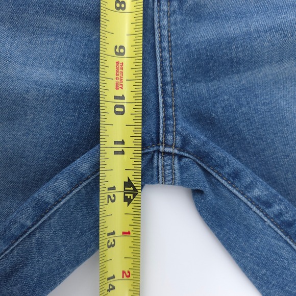 LOFT Women Jeans The Skinny 27/4 Blue Distressed Raw Hem High Rise - Picture 10 of 11